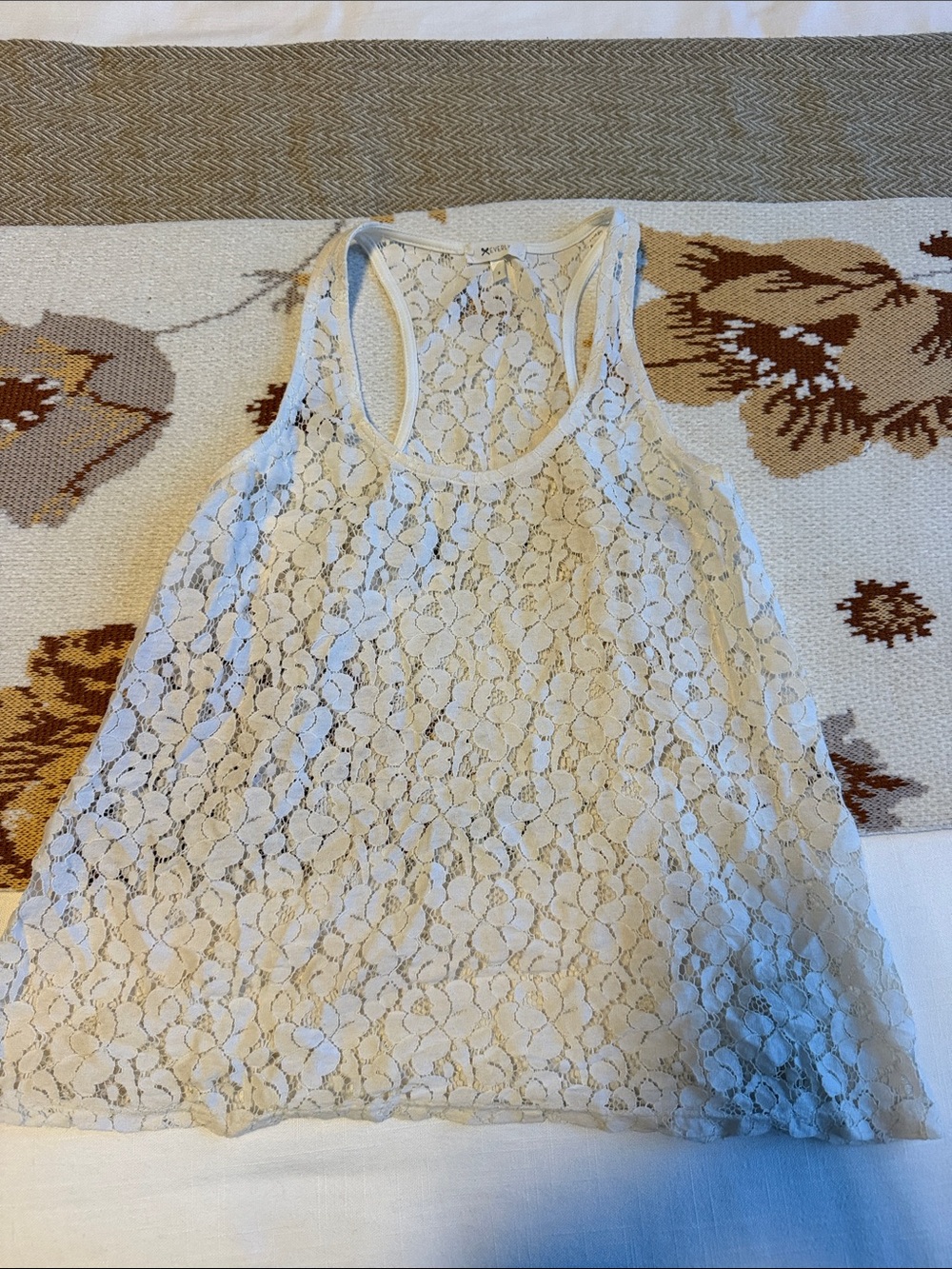 Everly Cream Floral Lace Racerback Camisole